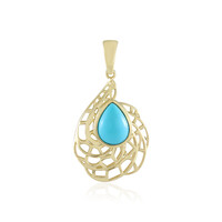 9K Sleeping Beauty Turquoise Gold Pendant (Ornaments by de Melo)