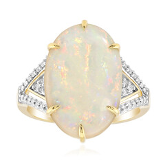 18K Brazilian White Opal Gold Ring