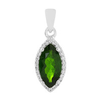 Russian Diopside Silver Pendant