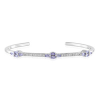 Tanzanite Silver Bangle