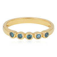 I1 Blue Diamond Silver Ring