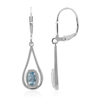 Sky Blue Topaz Silver Earrings