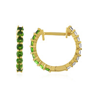 Russian Diopside Silver Earrings