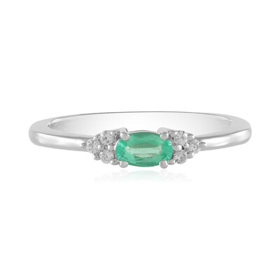 Colombian Emerald Silver Ring
