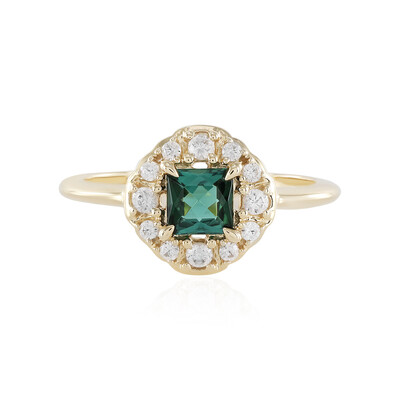 9K Indicolite Gold Ring (Adela Gold)