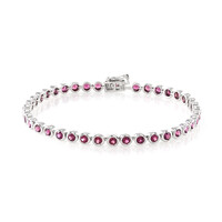 Rhodolite Silver Bracelet