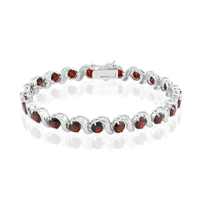 Garnet Silver Bracelet