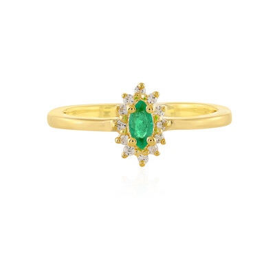 Colombian Emerald Silver Ring