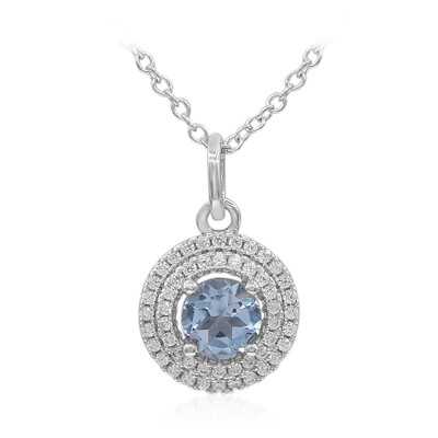 Sky Blue Topaz Silver Necklace