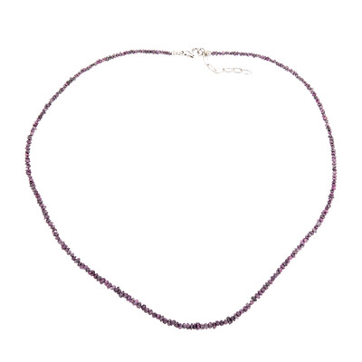 Purple Diamond Silver Necklace (CUSTODANA)