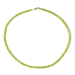 Lime Agate Silver Necklace