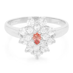 Padparadscha Sapphire Silver Ring