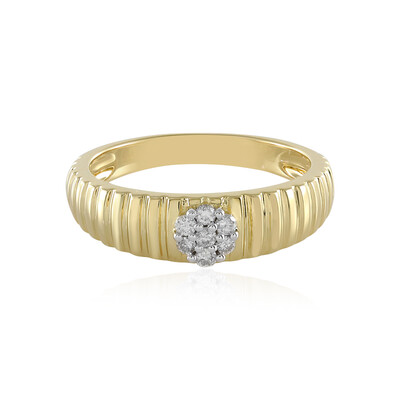 I2 (I) Diamond Silver Ring