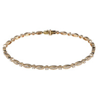 14K SI2 (G) Diamond Gold Bracelet
