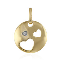 9K SI1 (G) Diamond Gold Pendant