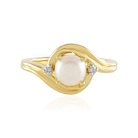 White Freshwater Pearl Silver Ring