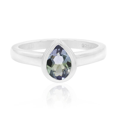 Unheated Tanzanite Silver Ring