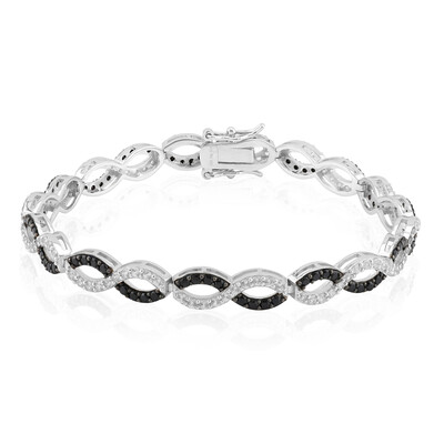 Black Spinel Silver Bracelet