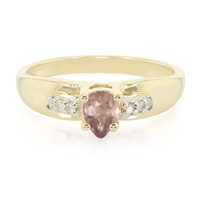 10K Unheated Padparadscha Sapphire Gold Ring