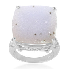 Glitter Agate Silver Ring