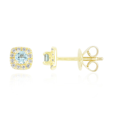 9K Nigerian Paraiba Tourmaline Gold Earrings