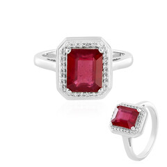 Bemainty Ruby Silver Ring