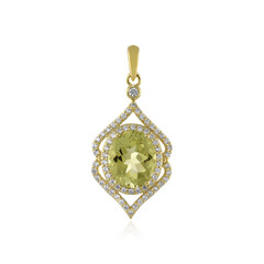 Lemon Quartz Silver Pendant