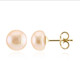 Orange Freshwater Pearl Silver Earrings (TPC)
