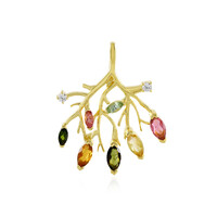 Fancy Tourmaline Silver Pendant