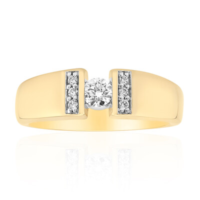 14K IF (D) Diamond Gold Ring (Annette)