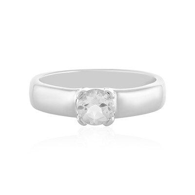 White Topaz Silver Ring
