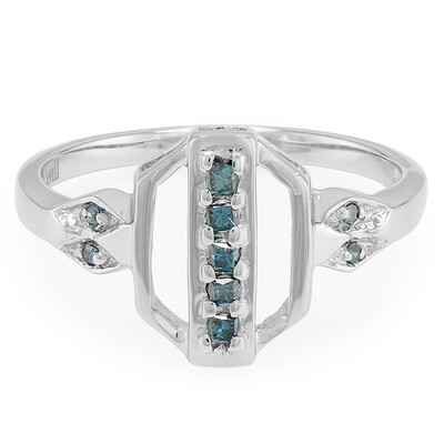 Fancy Diamond Silver Ring