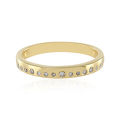 I3 Champagne Diamond Silver Ring