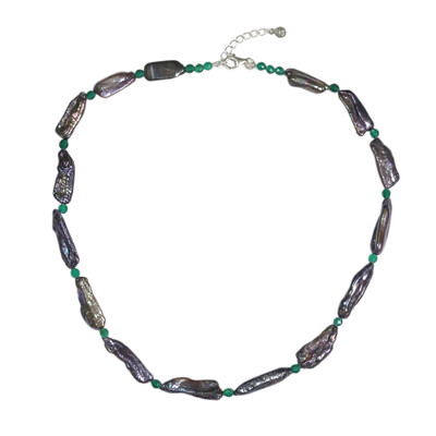 Mystic Keshi Pearl Silver Necklace (TPC)