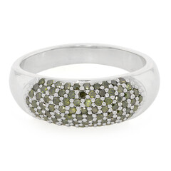 Fancy Diamond Silver Ring