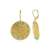 Sleeping Beauty Turquoise Silver Earrings