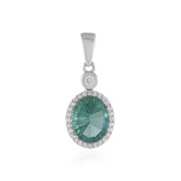 Green Fluorite Silver Pendant