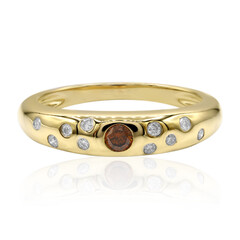 9K VS1 cognac diamond Gold Ring