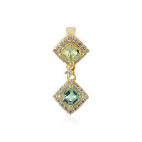 Nigerian Neon Tourmaline Silver Pendant