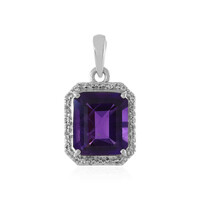 Zambian Amethyst Silver Pendant