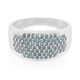 Fancy Diamond Silver Ring