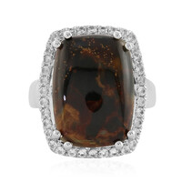 Golden Pietersite Silver Ring