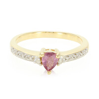 10K Unheated Padparadscha Sapphire Gold Ring