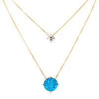 9K Marambaia Topaz Gold Necklace (de Melo)