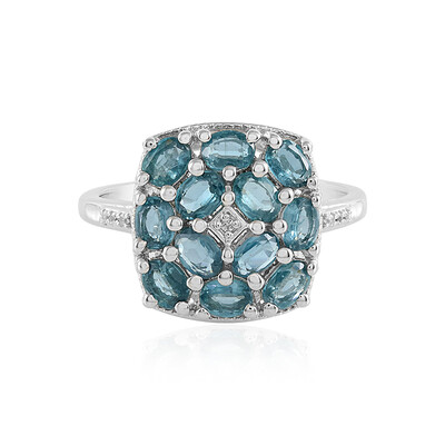 Teal Kyanite Silver Ring