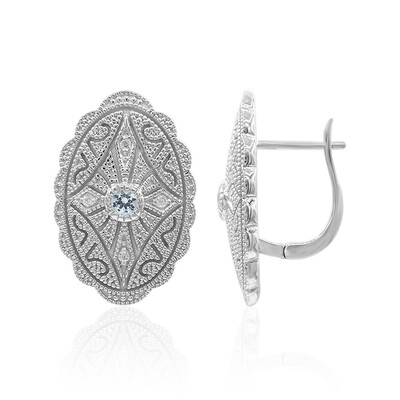 Sky Blue Topaz Silver Earrings