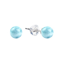 Larimar Silver Earrings