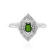 Russian Diopside Silver Ring