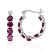 Rhodolite Silver Earrings