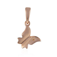 9K SI1 Argyle Rose De France Diamond Gold Pendant